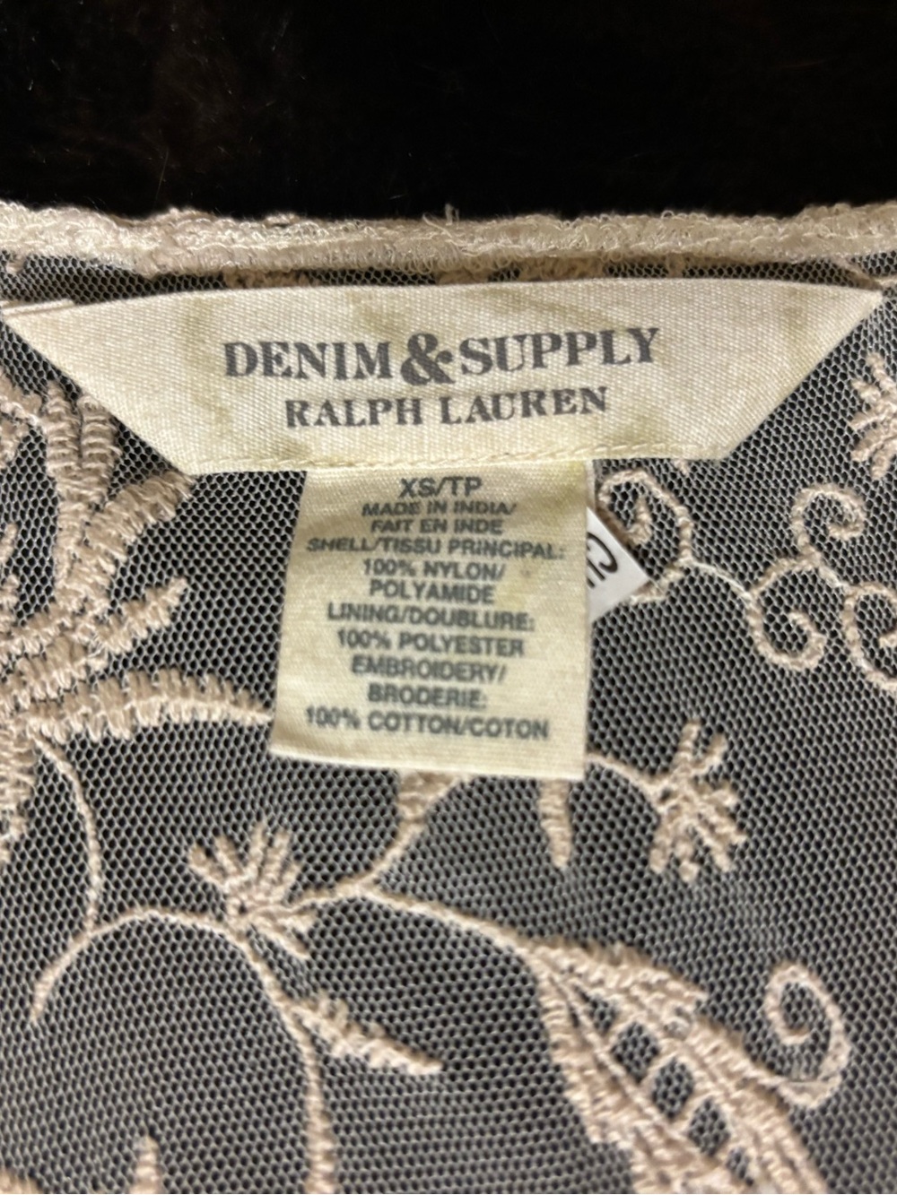 Ralph Lauren ecru lace cover up XS - Picture 3 of 3